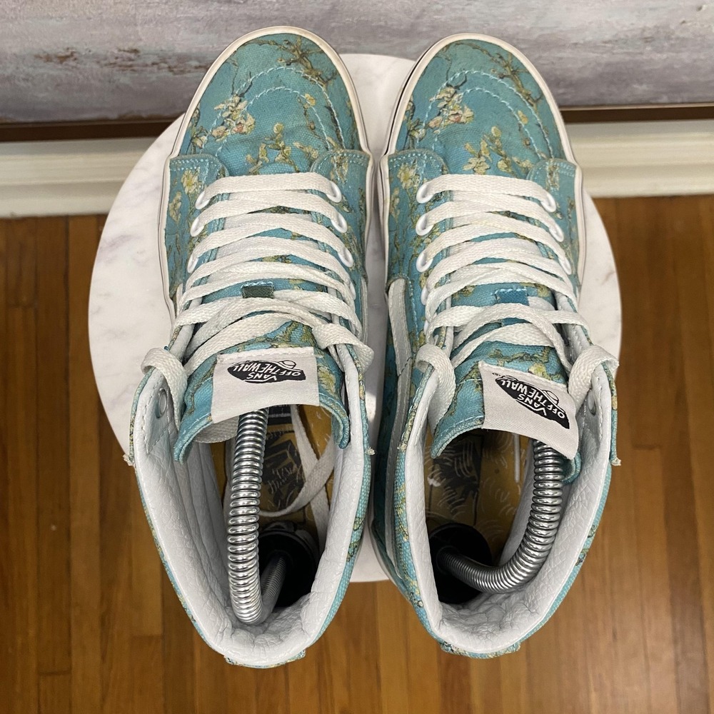 Vans Sk8-Hi Van Gogh Shoes Mens Size 6 Blue Floral High Top Canvas Sneakers - Picture 7 of 10